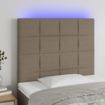 LED-voodipeats, pruunikashall, 90x5x118/128 cm, kangas