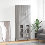K&otilde;rge kapp, hall sonoma tamm, 69,5 x 34 x 180 cm, tehispuit