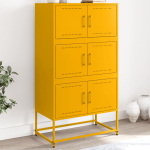 Puhvetkapp, sinepikollane, 68,5 x 38,5 x 123,5 cm, teras