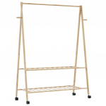 RIIDENAGI RIIULITE JA RATASTEGA 132X45,5X155,5 CM BAMBUSEST