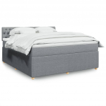 Kontinentaalvoodi madratsiga, helehall, 180x200 cm, kangas