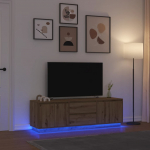 LED-valgustitega telerikapp, artisan tamm 160,5x41x50 cm