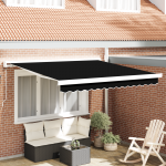 Manuaalne kokkuk&auml;iv varikatus must 300x250 cm, varikatus asenduskangas 3x2.5 m raami jaoks must