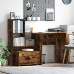 Laud sahtliga suitsutatud tamm 131.5 x 50 x 106.5 cm tehispuit