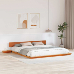Voodiraam Pruun 200 x 200 cm puit