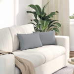 Diivanipadjad 2 tk helehall 50 x 30 cm kangas