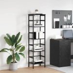 Raamatukapp Must tamm 40 x 29,5 x 149 cm Tehispuit