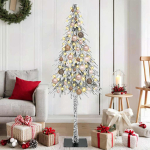 J&otilde;ulupuu koos 150 LED-iga koos alusega Valge 150 cm PE ja teras