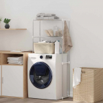 Pesumasina riiul valge 70 x 27 x 136 cm alumiinium