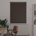 Veneetsia rulo reguleeritav tumepruun mustriga 150 x 100 cm pvc