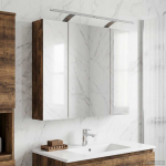 Vannitoa peeglikapp riiuliga Suitsetatud tamm 80 x 14.5 x 70 cm