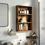 Vannitoa seinakapp riiuliga Suitsetatud Tamm 40 x 10 x 60,5 cm