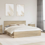 Voodiraam peatsiga Sonoma 200 x 200 cm Tehispuit