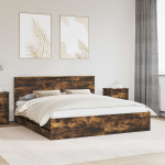 Voodi raam sahtliga suitsetatud tamm 180 x 200 cm inseneripuit