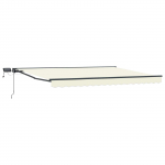 Manuaalne varikatus LED-idega cream 4,5 &times; 3,5 m