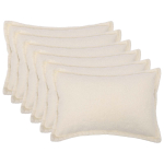 Diivanipadi 6 tk HOUTEN kreemjas 50 x 75 cm boucl&eacute;