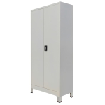 Kontorikapp kahe uksega, terasest 90 x 40 x 180 cm, hall
