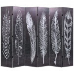 Kokkupandav sirm 228 x 170 cm, suled, must ja valge