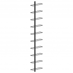 Seinale kinnitatav veiniriiul 10 pudelile, must metall