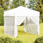 Kokkupandav peotelk seintega, valge, 2 x 2 m