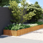 Taimekast, 1150 x 100 x 36 cm, corten-teras