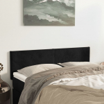 Voodipeatsid, must, 144x5x78/88 cm, samet