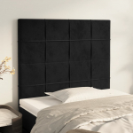 Voodipeatsid 2 tk, must, 90x5x78/88 cm, samet