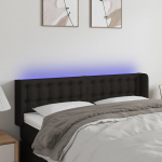 LED-voodipeats, must, 147x16x78/88 cm, kangas