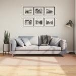 Vaip huarte, l&uuml;hikese narmaga, pestav, kahvaturoosa, 140x200 cm