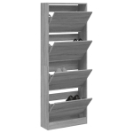 Jalatsikapp, hall sonoma tamm, 60 x 21 x 163,5 cm, tehispuit