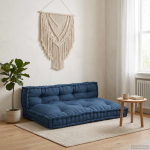 Pallet diivanipatjade padi 2 pcs Indigo 120 x 80 x 38 cm kangas