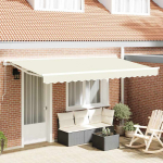 Sisset&otilde;mmatav varikatus kreemjas 350x200 cm kangas