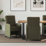 Ratastega S&ouml;&ouml;gi-toolid 2 tk Armee roheline 58 x 67 x 97 cm