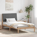 Voodiraam peatsiga Pruun 100 x 200 cm Tahke m&auml;nd