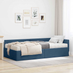 Nurgavoodi raam koos madratsiga Muu peaga 2 pcs Sinine kangas