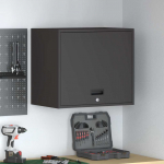 Garage'i seina kapp must 60 x 40 x 53 cm pulberkattega teras