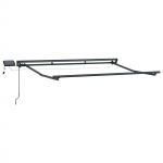 Manuaalne varikatus LED-idega Antratsiit 3,5 x 2,5 m Alumiinium