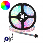 LED Ribad 12 pcs Must ja l&auml;bipaistev 2100 mm Vask ja plastik