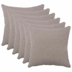 Diivanipadi 6 tk HEERLEN helehall 50 x 50 cm boucl&eacute;