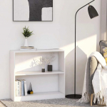 RAAMATURIIUL VALGE 80X24X75 CM ENGINEERED WOOD