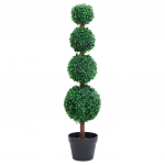 Kunsttaim pukspuu pallikujuline lillepotiga, roheline, 90 cm