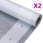 Leno presendid, 2 tk, 260 g/m&sup2; 1,5 x 20 m, valged