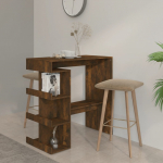 Baarilaud riiuliga, suitsupruun, 100x50x101,5 cm, tehispuit