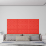 SEINAPANEELID 12 TK, PUNANE, 60 X 30 CM, KUNSTNAHK, 2,16 M&sup2;