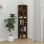 Nurgakapp, suitsutatud tamm, 33 x 33 x 164,5 cm, tehispuit