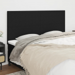 Voodipeatsid 4 tk, must, 80x5x78/88 cm, kangas