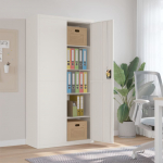 Dokumendikapp, valge, 90 x 40 x 180 cm, teras