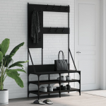 Riidenagi koos kingariiuliga, must, 100 x 40 x 184 cm