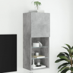 LED-tuledega telerikapp, betoonhall, 40,5 x 30 x 102 cm