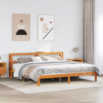 Voodiraam ilma madratsita, vahapruun, 180 x 200 cm, m&auml;nnipuit